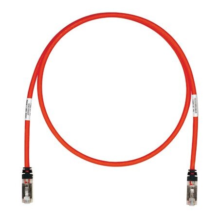 COP PATCH CORD CAT6A S/FTP 8FT RED 25PK